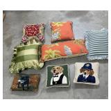 (8) Assorted Decorative Pillows