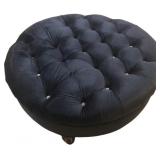 Black Tufted Ottoman