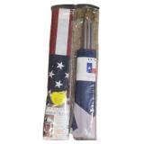 Texas & USA Flags