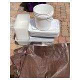 Tarp & Containers with Lids