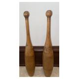 (2) Vintage Wooden Juggling Pins