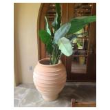HUGE Bee Hive Urn with Faux Palm