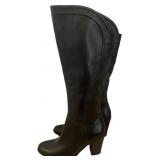 Black Leather Boots Size 8.5