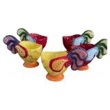 (5) Rooster Tails Egg Cup Holders
