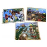 (3) Wooden Jigsaw Puzzles