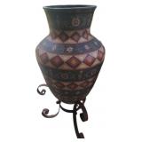 Giant Decorative Ornate Vase on Stand