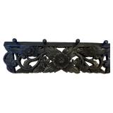 24 in. Black Wood Wall Hanging Hooks