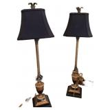 (2) 36 in. Black Shade Lamps