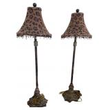 35 in. Cheetah Shade Lamps