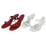 (2) Pairs of Via Spiga Slip On Heels, Size 7.5