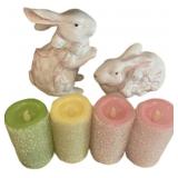 Ceramic Bunnies and Battery Operated Candles
