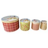 4 Round Nesting Christmas Gift Boxes