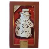 Lenox Bright Christmas Snowman Candle Holder