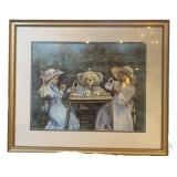 Little Girls Having Tea Time Print, 26x31 in.