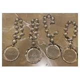 (4) Christmas Wine Glass Dangles