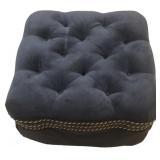 Black Tufted Ottoman on Casters