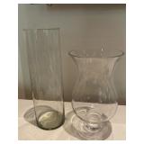 11 &14in. Glass Vases