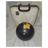 Vintage Amflite Bowling Ball & Brunswick Hard Case