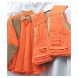 (2) Hunting Tops, Safety Orange and Tan
