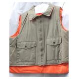 Reversible Safety Orange & Tan Quilted Vest