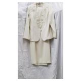 1 Night Studio NY Winter white suit size 14