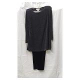 1 Dani Max silver black sparkle top and black