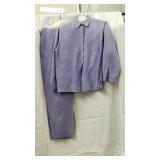 1 Lavender Linen 2 piece pantsuit, size 12