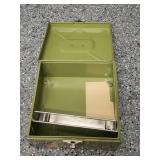 Vintage Green Metal Cash Bid with Key