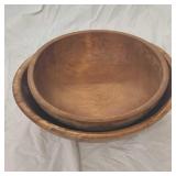 (2) Wood Bowls