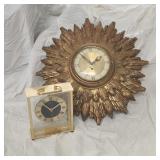 (2) Gold Clocks