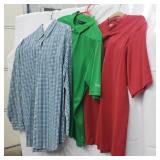 3 Name Brand Golf Polo Shirt men size medium