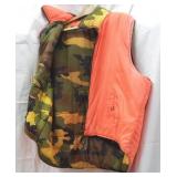 Reversible Safety Orange & Camo Quilted Vest