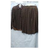 1 Liz Sport 2 piece black/gold dress suite size