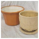 (2) 6in Ceramic Plant Pots