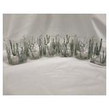 (6) Glass Cactus High Ballers