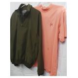 2 Name Brand Golf Polo shirts men size medium