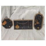 (3) Hand Made Steampunk Style Wall Decor