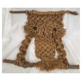 33x33in Macrame Owl Wall Decor