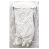 White Full/Queen White Cotton Dust Ruffle