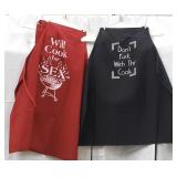 (2) Hilarious Swear Word Aprons
