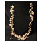 White Beaded Necklace & Bracelet