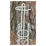 White Metal Toilet Paper Holder