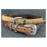 (2) Genuine Leather Men