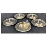 (5) Small Silver Plates W/Lid