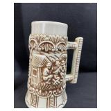 7 in. Brown & White Beer Stein, Made in Brazil