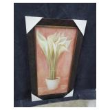 20x36in Framed Print of  Calla Lillies