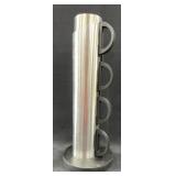 (4) Coffee Mugs w/Stand