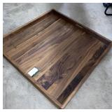 30x30 in. Wooden Serving Tray With Handles
