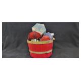 Basket W/ Yarn, Valance, Ribbon + Pretty Box &