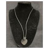 Heart Charm Necklace with Serenity Prayer